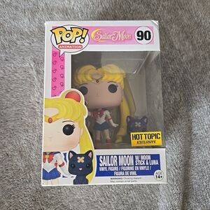 Sailor Moon With Moon Stick And Luna 90 funko pop